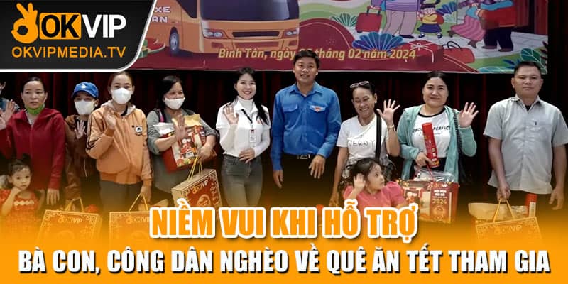 Niềm vui khi hỗ trợ bà con, công dân nghèo về quê ăn tết tham gia