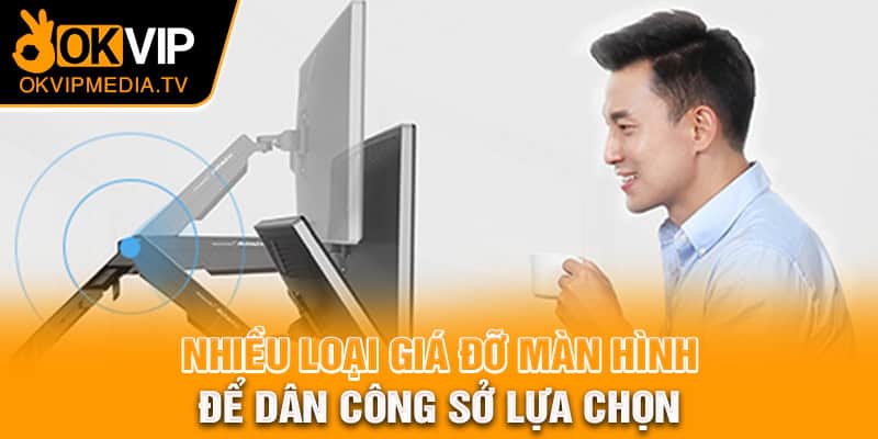  Nhiều loại giá đỡ màn hình để dân công sở lựa chọn