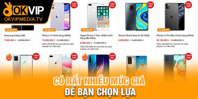 Có rất nhiều mức giá để bạn chọn lựa