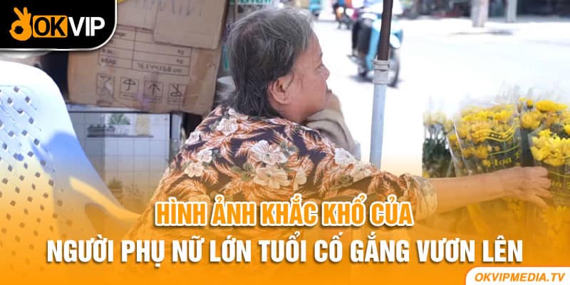 Hình ảnh khắc khổ của người phụ nữ lớn tuổi cố gắng vươn lên