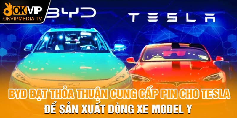 BYD đạt thỏa thuận cung cấp pin cho Tesla để sản xuất dòng xe Model Y