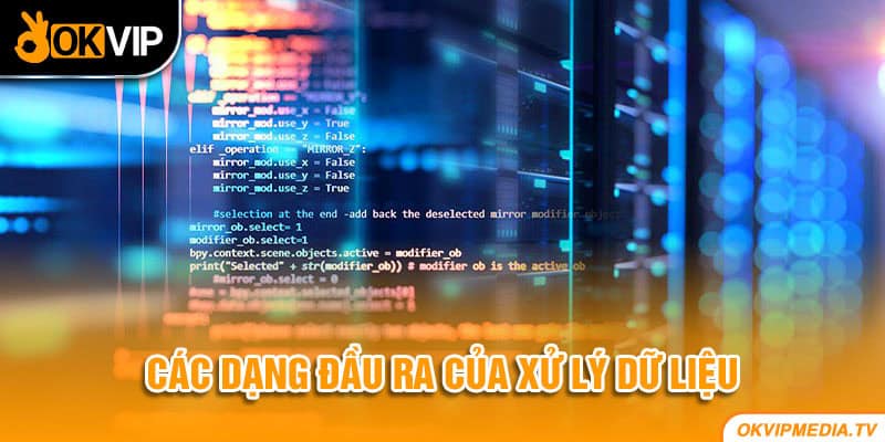 Các dạng đầu ra của dữ liệu