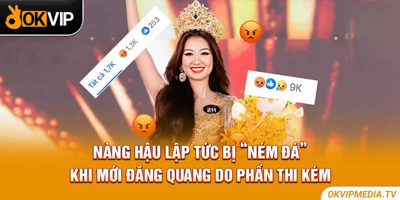 Nàng hậu lập tức bị “ném đá” khi mới đăng quang do phần thi kém